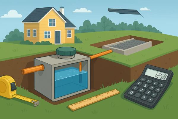 Cum se calculează volumul unei fose septice